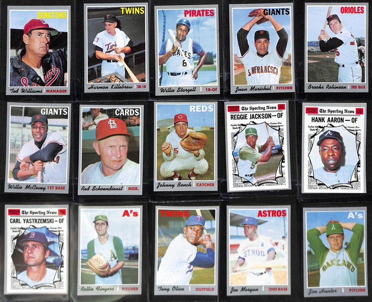 1970 Topps High-Grade Complete Set (Missing 2 Cards Listed Above) - Mostly Pack Fresh Cards w/ 10 PSA Graded Cards