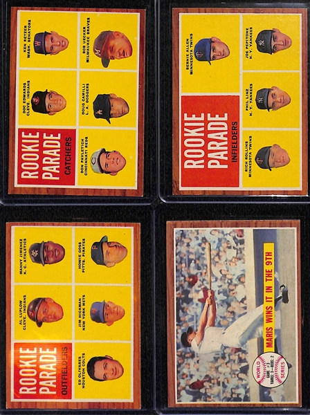 Nice 1962 Topps Baseball Card Set (Missing 5 Cards Above) - Moderate to High Grade Cards With 19 PSA Graded 