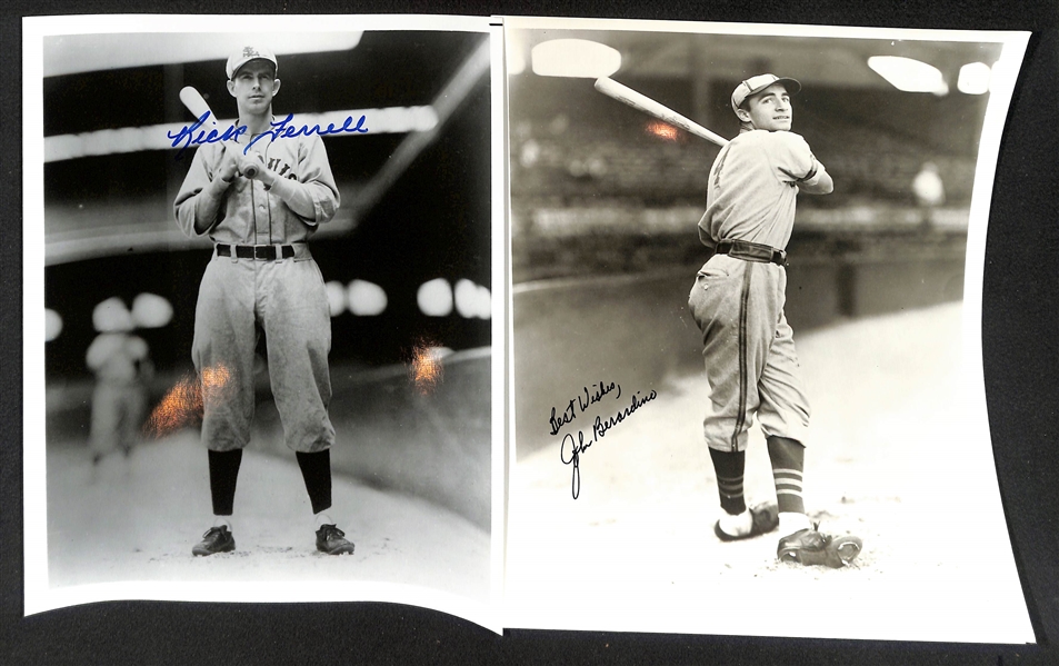Lot of (5) Old Timer Signed Vintage 8x10 Photos w. Bill Dickey - JSA Auction Letter