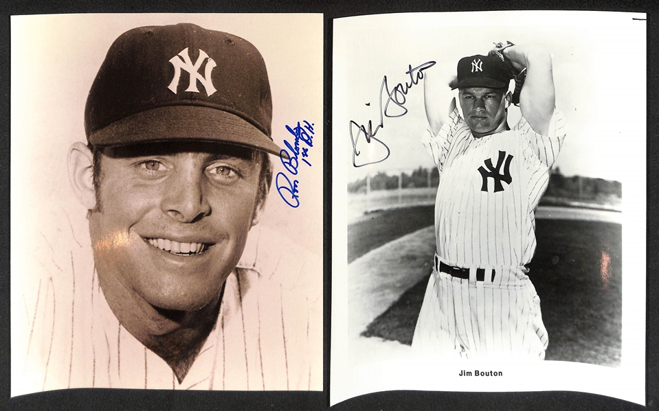 Lot of (6) New York Yankees 8x10 Signed Photos w. Yogi Berra, Hank Bauer, Joe Collins, + - JSA Auction Letter