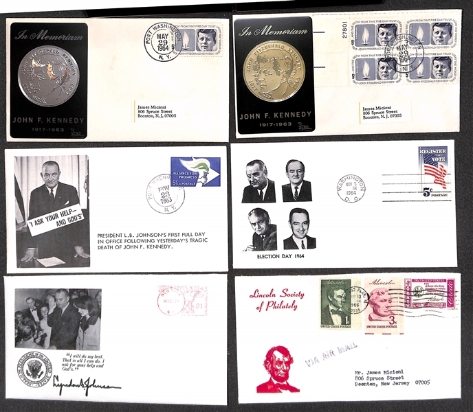 1960 Golden Press Presidents of the US Trading Cards, 15 - 1960s Presidential First Day Issues, More 
