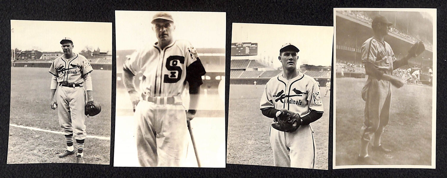 Lot of (7) Original Baseball 1930s-40s Pocket Photos - Hayes, Salvestri, Hassett, Masi, Cooper, Kreevich, Padgett
