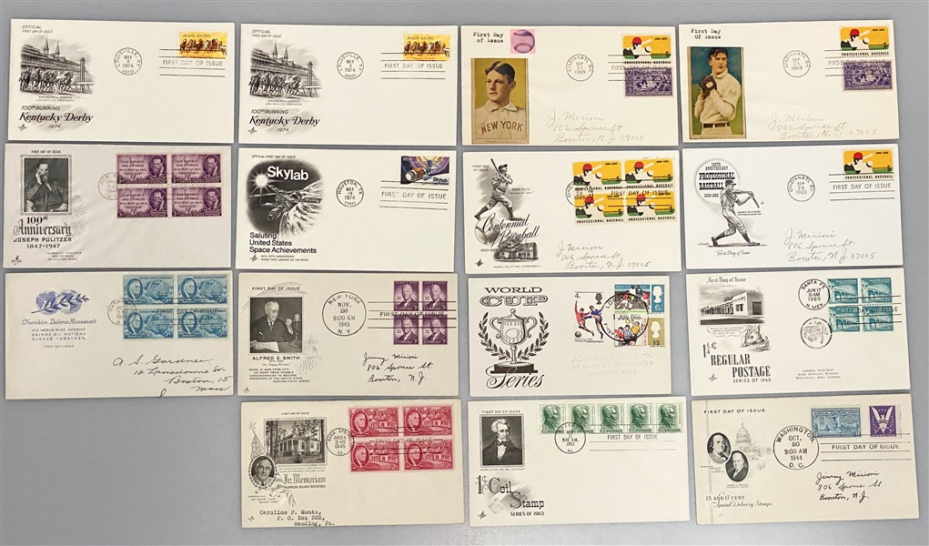 Lot of over (400) 1940s-1983 FDCs w. Babe Ruth, JFK, Space, Presidents, Sports, +