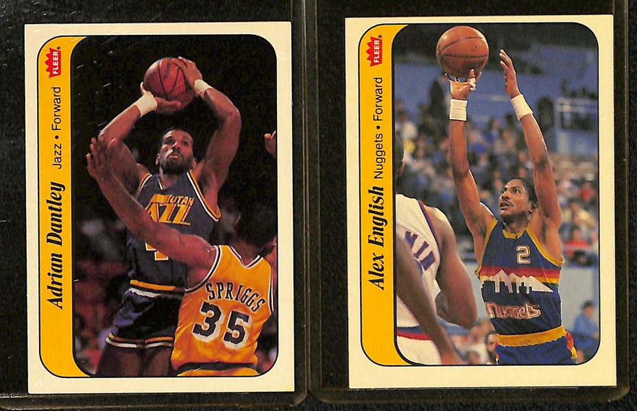 1986-87 Fleer Basketball Complete Sticker Set Missing the Michael Jordan (10 of 11 Stickers)