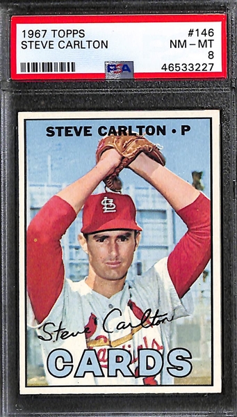 High-Quality 1967 Topps Set (Missing 10 Cards Above) - Mostly Pack-Fresh Cards - Include 9 PSA Graded Cards