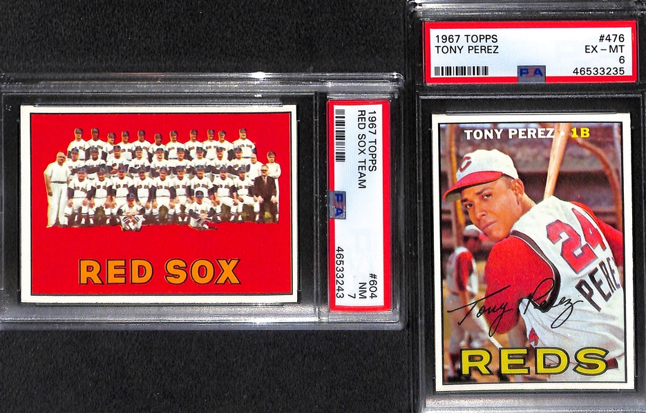 High-Quality 1967 Topps Set (Missing 10 Cards Above) - Mostly Pack-Fresh Cards - Include 9 PSA Graded Cards