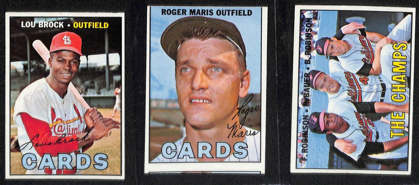 High-Quality 1967 Topps Set (Missing 10 Cards Above) - Mostly Pack-Fresh Cards - Include 9 PSA Graded Cards