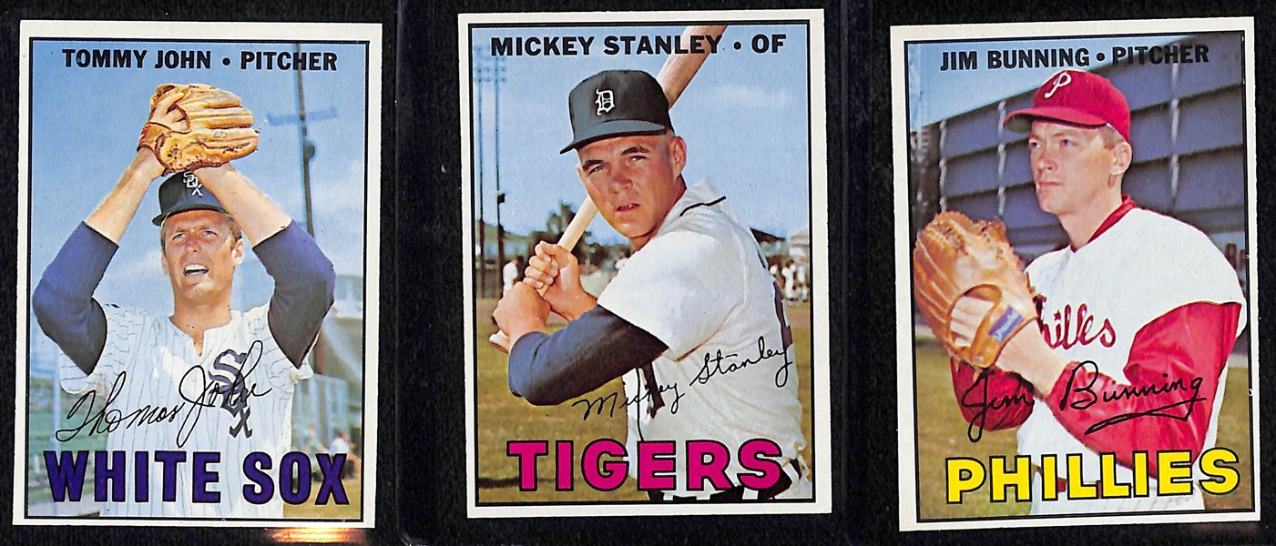 High-Quality 1967 Topps Set (Missing 10 Cards Above) - Mostly Pack-Fresh Cards - Include 9 PSA Graded Cards