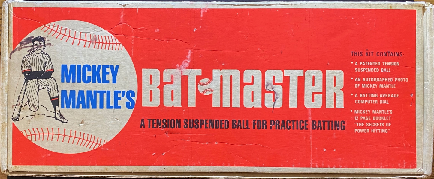 RARE 1964-65 Mickey Mantle Bat Master Set w. Mantle Photo, Batting Average Calculator, & Hitting Pamphlet