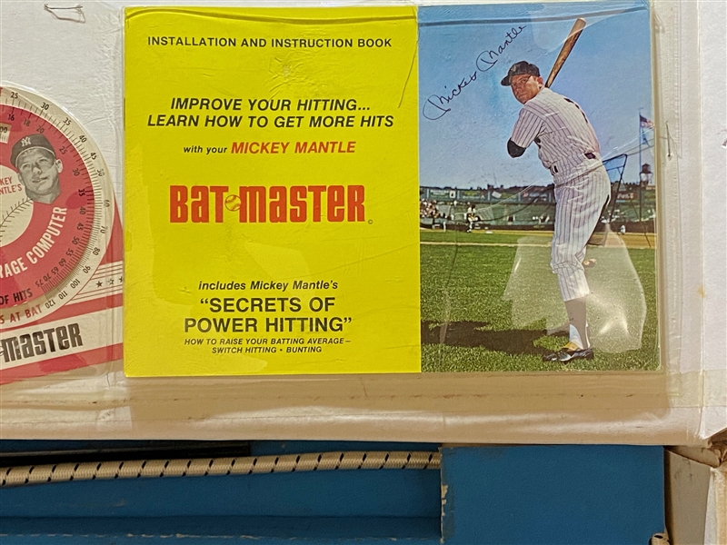 RARE 1964-65 Mickey Mantle Bat Master Set w. Mantle Photo, Batting Average Calculator, & Hitting Pamphlet