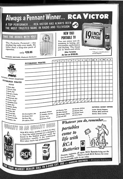 Unscored 1960 World Series Official Program (Pirates vs. Yankees) - VG-EX (Pirates Team Cover)