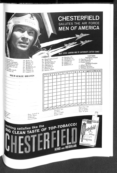 1958 World Series Program (Yankees vs. Braves) - Unscored