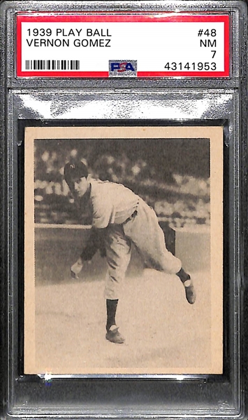 1939 Play Ball Vernon Lefty Gomez #48 Graded PSA 7 Near Mint