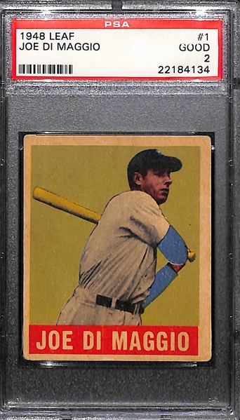 1948 Leaf Joe DiMaggio #1 Graded PSA 2