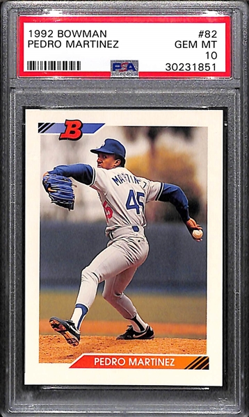 1992 Bowman Pedro Martinez #82 Rookie Card Graded PSA Gem Mint