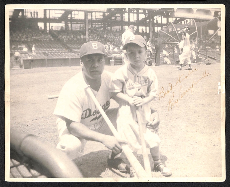 Roy Campanella Signed 8x10 Original Photo (JSA LOA)