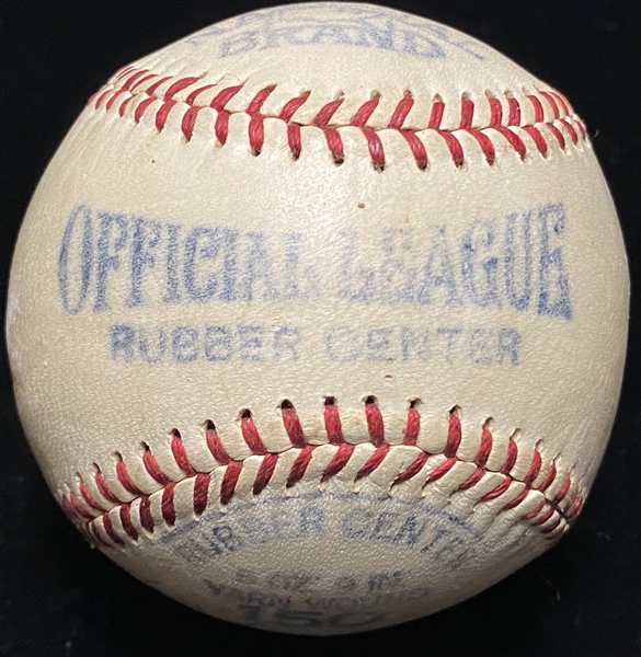Ty Cobb Single-Signed Baseball (JSA LOA) on National Brand Official League Baseball 