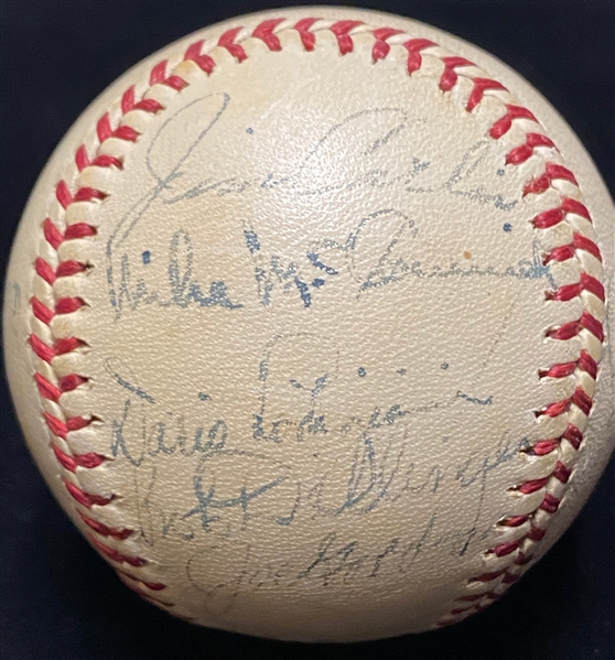 Official AL Reach Baseball (Harridge President) w/ 17 Autographs Inc. Pee Wee Reese, Joe Gordon, C. Silvera, and Others 