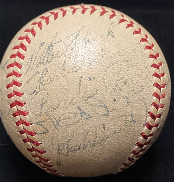 Official AL Reach Baseball (Harridge President) w/ 17 Autographs Inc. Pee Wee Reese, Joe Gordon, C. Silvera, and Others 