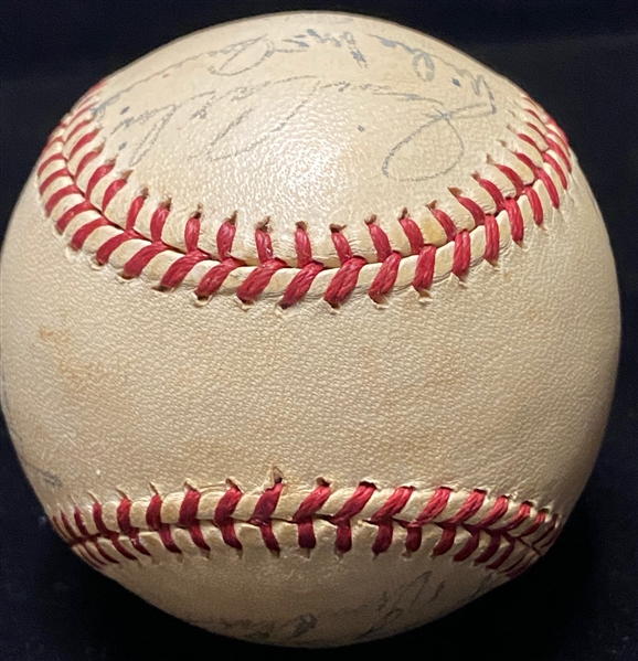 Official AL Reach Baseball (Harridge President) w/ 17 Autographs Inc. Pee Wee Reese, Joe Gordon, C. Silvera, and Others 