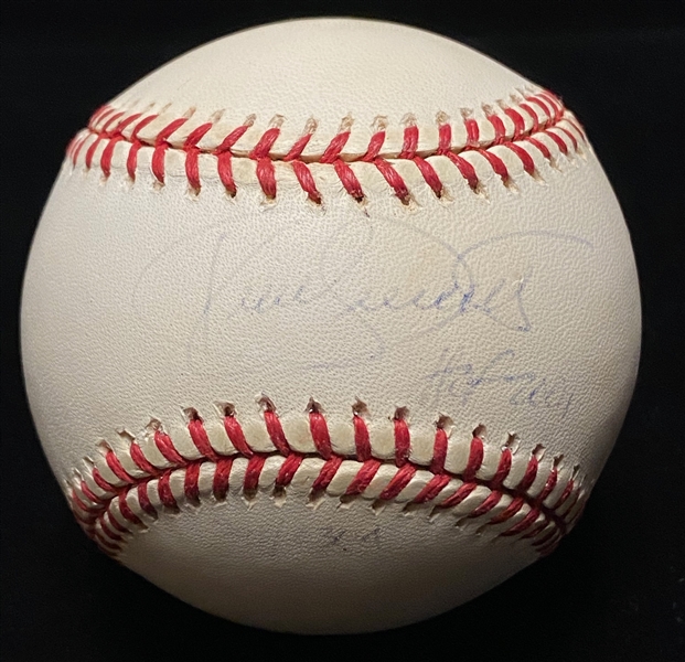 Kirby Pucket Single-Signed OAL Baseball w/ Rare HOF 2001 Inscription (JSA LOA) - Signature is Light