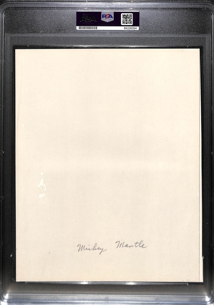 Original c. 1960s Mickey Mantle Type 1 Photo  (8x10) in a Swinging Pose - PSA/DNA Slabbed