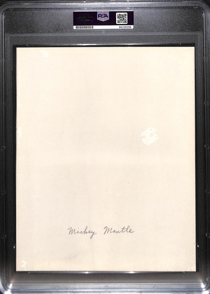 Original c. 1960s Mickey Mantle Type 1 Photo  (8x10) in a Batting Stance Pose - PSA/DNA Slabbed