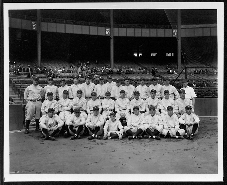 1927 New York Yankees Team Type 2 Photo  (8x10) c. 1960s of the Classic 1927 Cosmo-Sileo Photo - PSA/DNA Letter of Authenticity