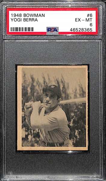 1948 Bowman Yogi Berra #6 Rookie Graded PSA 6