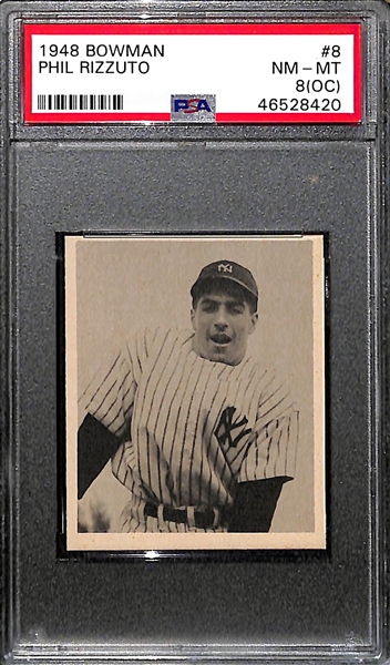 1948 Bowman Phil Rizzuto #8 Rookie Graded PSA 8(OC)