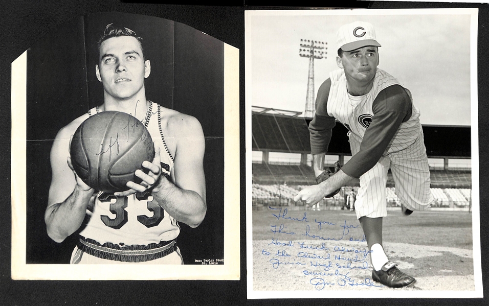 Lot of (10) Sports & Entertainment Signed Photos/Prints w. Cliff Hagan (HOF), O'Toole, Score, Lopat, Friend, Pesky, Marion, McBride, Red Blaike, Eleanor Powell, R. Cummings