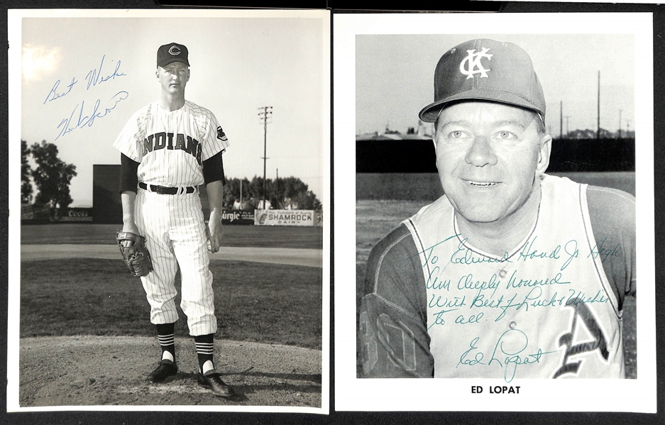 Lot of (10) Sports & Entertainment Signed Photos/Prints w. Cliff Hagan (HOF), O'Toole, Score, Lopat, Friend, Pesky, Marion, McBride, Red Blaike, Eleanor Powell, R. Cummings