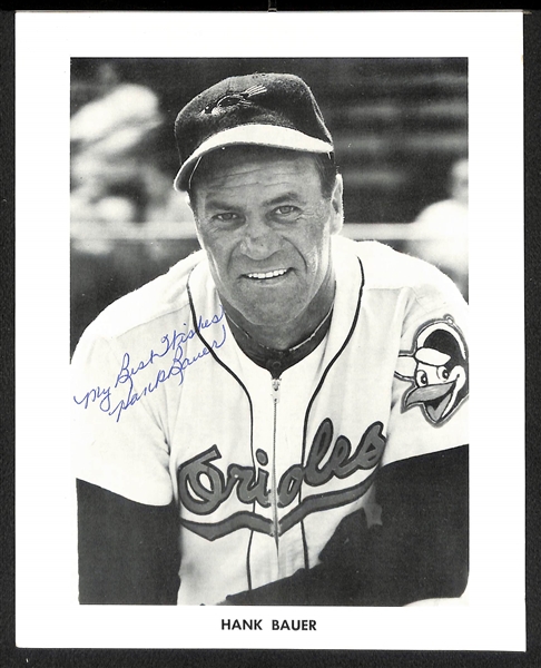 Lot of (6) Signed 1960s Baseball Signed Photos - Gilliam, B. Robinson, Bauer, Brandt, Barber, Colavito 
