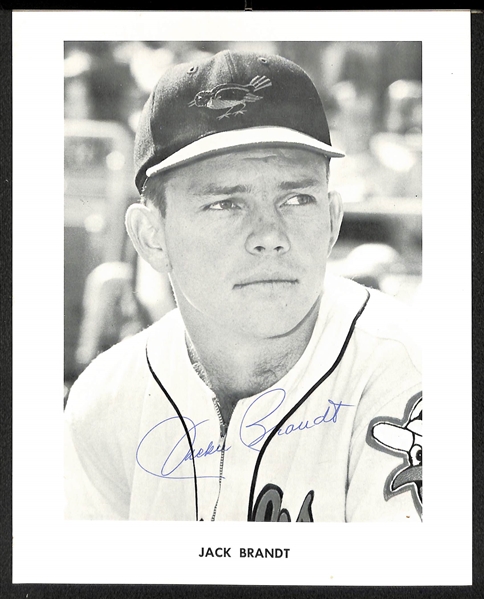 Lot of (6) Signed 1960s Baseball Signed Photos - Gilliam, B. Robinson, Bauer, Brandt, Barber, Colavito 
