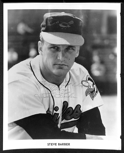 Lot of (6) Signed 1960s Baseball Signed Photos - Gilliam, B. Robinson, Bauer, Brandt, Barber, Colavito 