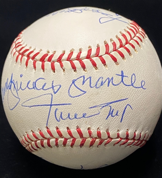 500 HR Signed Baseball (8 Signatures) - Mickey Mantle, Ted Williams, Willie Mays, Mathews, Banks, Jackson, F. Robinson, McCovey
