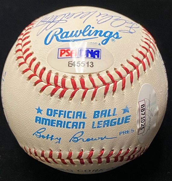 500 HR Signed Baseball (8 Signatures) - Mickey Mantle, Ted Williams, Willie Mays, Mathews, Banks, Jackson, F. Robinson, McCovey