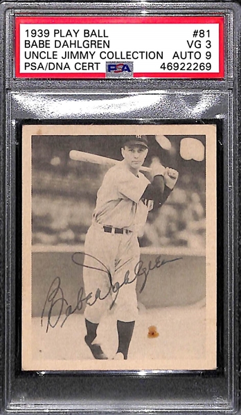 1939 Play Ball Babe Dahlgren #81 PSA 3 (Autograph Grade 9) - Only One Graded Higher!