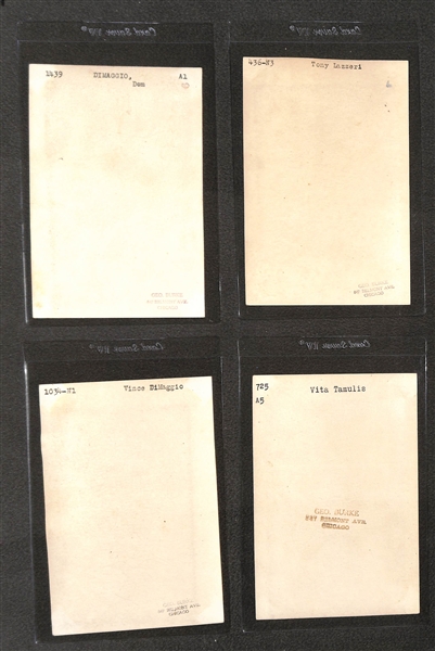 Lot of (7) 1930s-40s George Burke Type 1 Photos (4x6) w. D. DiMaggio, V. DiMaggio, T. Lazzeri