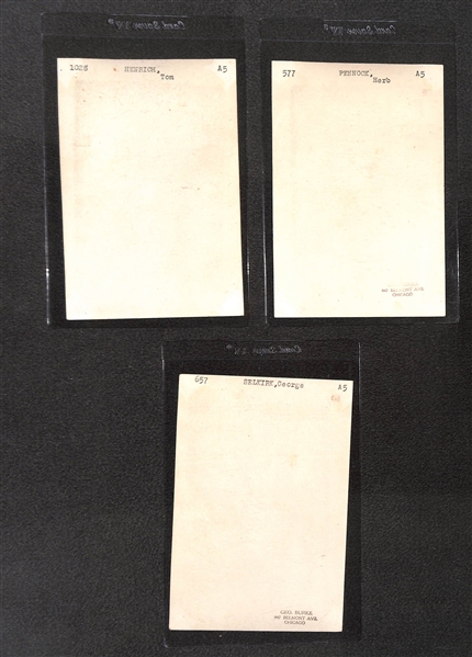 Lot of (7) 1930s-40s George Burke Type 1 Photos (4x6) w. D. DiMaggio, V. DiMaggio, T. Lazzeri