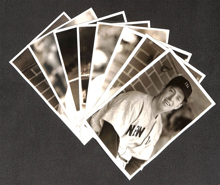 Lot of (8) Yankees 1930s-40s George Burke Type 1 Photos (4x6) w. Chapman, Pearson, Russo, Murphy, Powell, Rosar, Breuer, Sturm