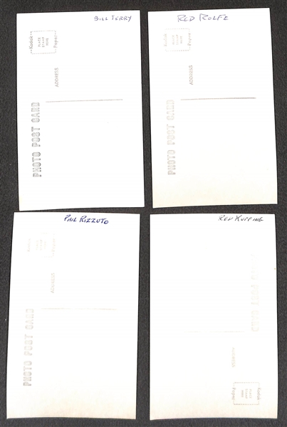 Lot of (50) 1950s-1960s Yankees Real Photo Postcards Off Original Negatives - w. Rizzuto, Ruffing, Rolfe, Terry, + (From George Burke/George Brace)