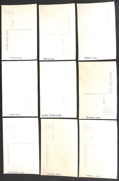Lot of (85) 1950s-1960s Baseball Real Photo Postcards Off Original Negatives - w. Conlan, Combs, Case, H. Casey, M. Carey, Camilli, + (From George Burke/George Brace)