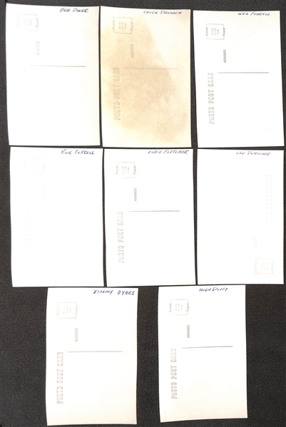 Lot of (80) 1950s-1960s Baseball Real Photo Postcards Off Original Negatives - w. Doerr, Durocher, R. Ferrell, W. Ferrell, Dykes, Duffy, + (From George Burke/George Brace)