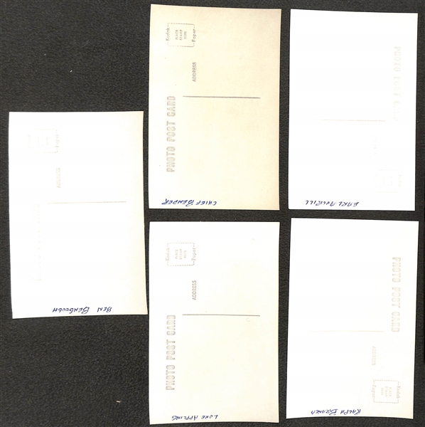 Lot of (80) 1950s-1960s Baseball Real Photo Postcards Off Original Negatives - w. Chief Bender, Appling, Averill, Bengough, Branca, + (From George Burke/George Brace)