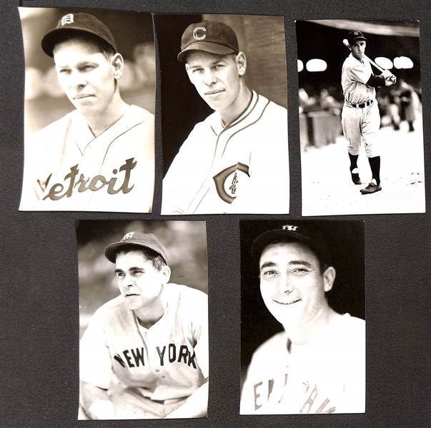 Lot of (80) 1950s-1960s Baseball Real Photo Postcards Off Original Negatives - w. Greenberg, Goslin, Herman, Grove, Garagiola, + (From George Burke/George Brace)