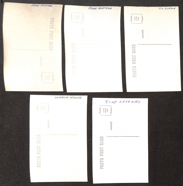 Lot of (80) 1950s-1960s Baseball Real Photo Postcards Off Original Negatives - w. Greenberg, Goslin, Herman, Grove, Garagiola, + (From George Burke/George Brace)