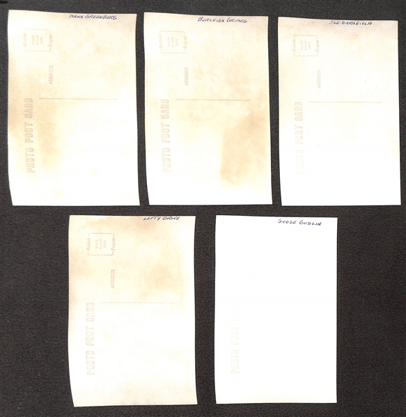 Lot of (80) 1950s-1960s Baseball Real Photo Postcards Off Original Negatives - w. Greenberg, Goslin, Herman, Grove, Garagiola, + (From George Burke/George Brace)