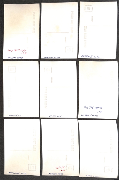 Lot of (80) 1950s-1960s Baseball Real Photo Postcards Off Original Negatives - w. Haines, Herman, Gehringer, Henrich, + (From George Burke/George Brace)