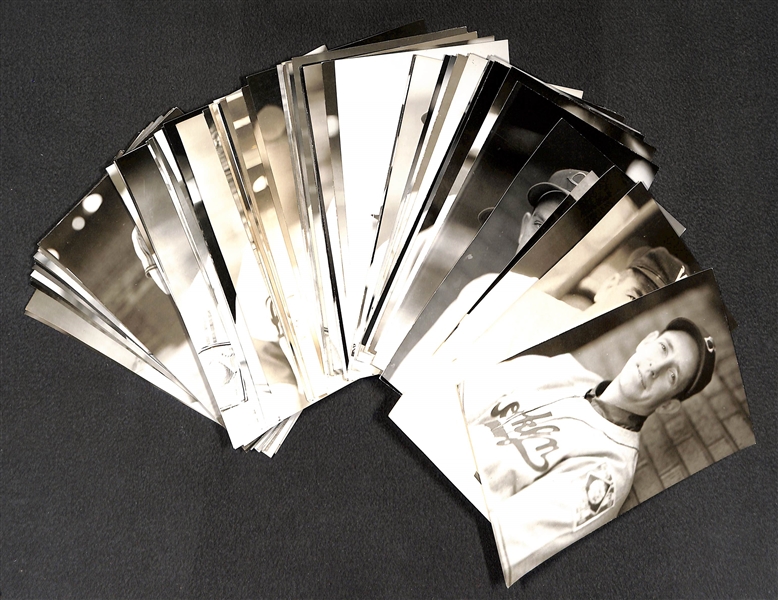 Lot of (84) 1950s-1960s Baseball Real Photo Postcards Off Original Negatives - w. (2) Stengel, Woodling, + (From George Burke/George Brace)
